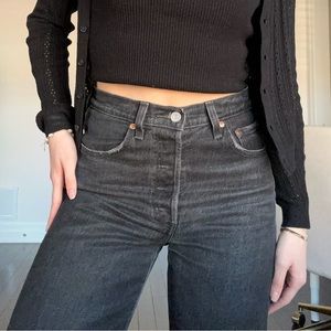 Levi’s Ribcage Straight Ankle Black Jeans